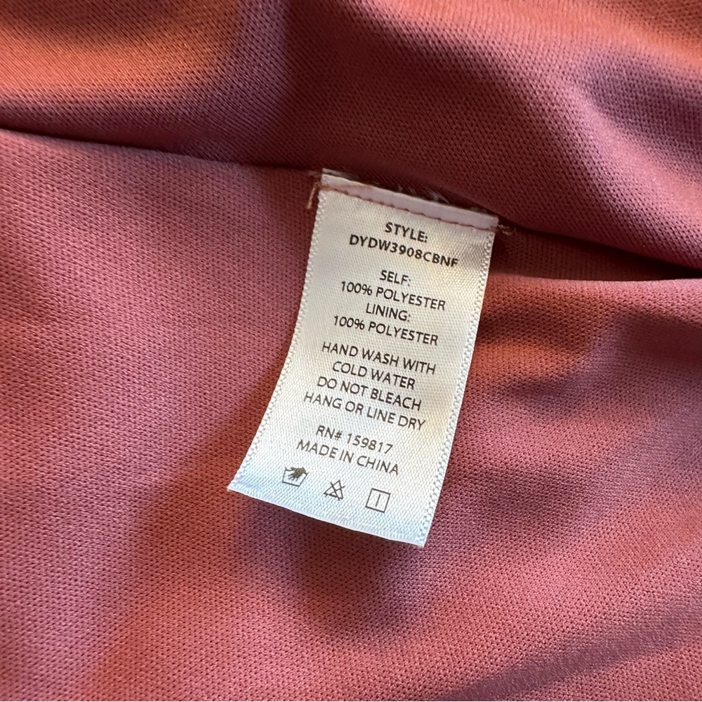 ALTAR’D STATE Swiss Dot Flutter Sleeve Mini Dress Dark Rose Color Size Medium - Picture 11 of 11
